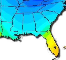 Map of Southeastern United States